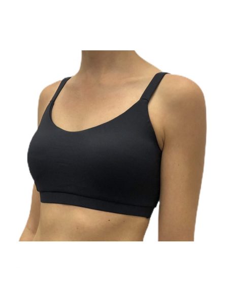 TOP FITNESS FEMININO COM BOJO PRETO