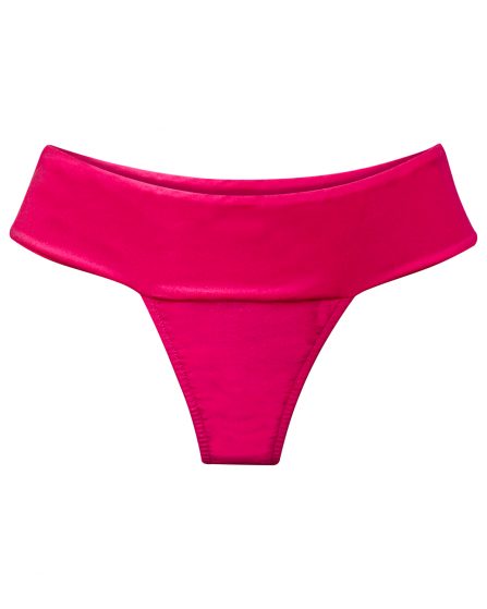 Tanga de biquíni cós pala larga lisa - Imagem 2