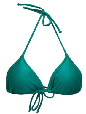 Top de biquíni cortininha com bojo removível Lisos