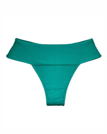 Tanga de biquíni cós pala larga lisa - Imagem 9