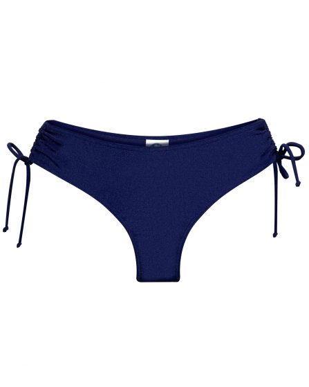 Tanga de biquíni com detalhe franzido na lateral lisa - Imagem 4