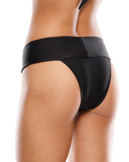 Tanga de biquíni cós pala larga lisa - Imagem 5