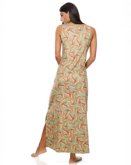 Vestido longo com decote V Jurerê - Imagem 3