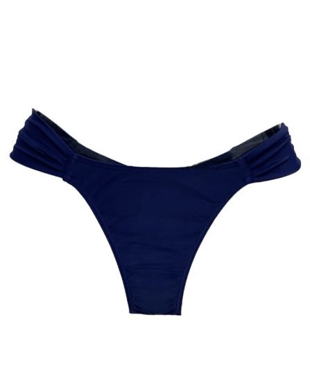 Tanga de biquíni fio com lateral drapeada lisa - Imagem 5