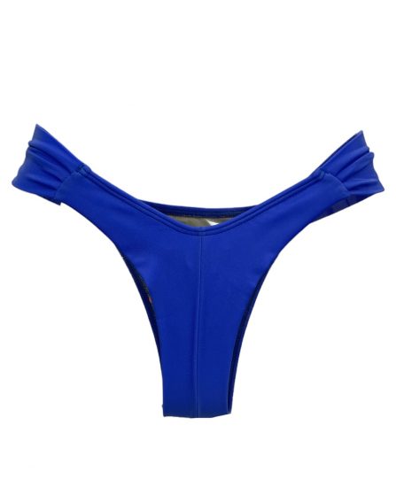 Tanga de biquíni fio com lateral drapeada lisa - Imagem 3