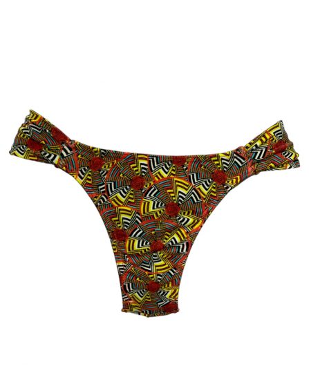 Tanga de biquíni fio com lateral drapeada est 750