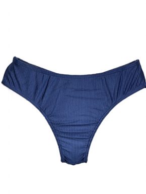 Tanga de biquíni básica cavada no bumbum CANELADA