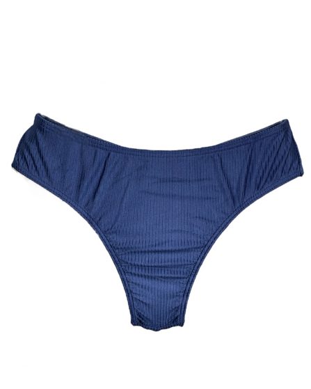 Tanga de biquíni básica cavada no bumbum CANELADA