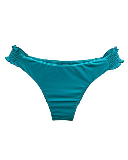 Tanga de biquíni com detalhe elástico lateral lisa - Imagem 3