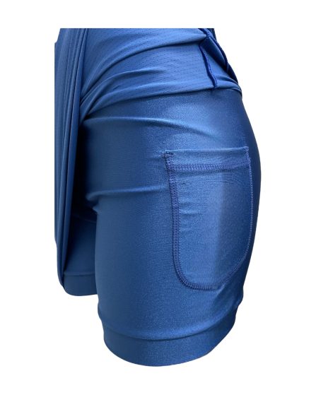 Saia shorts fitness com bolso interno e cós largo Nautico - Imagem 4