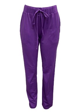 Calça Feminina cós elástico e bolso Lisa