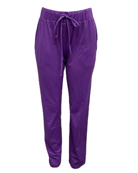 Calça Feminina cós elástico e bolso Lisa