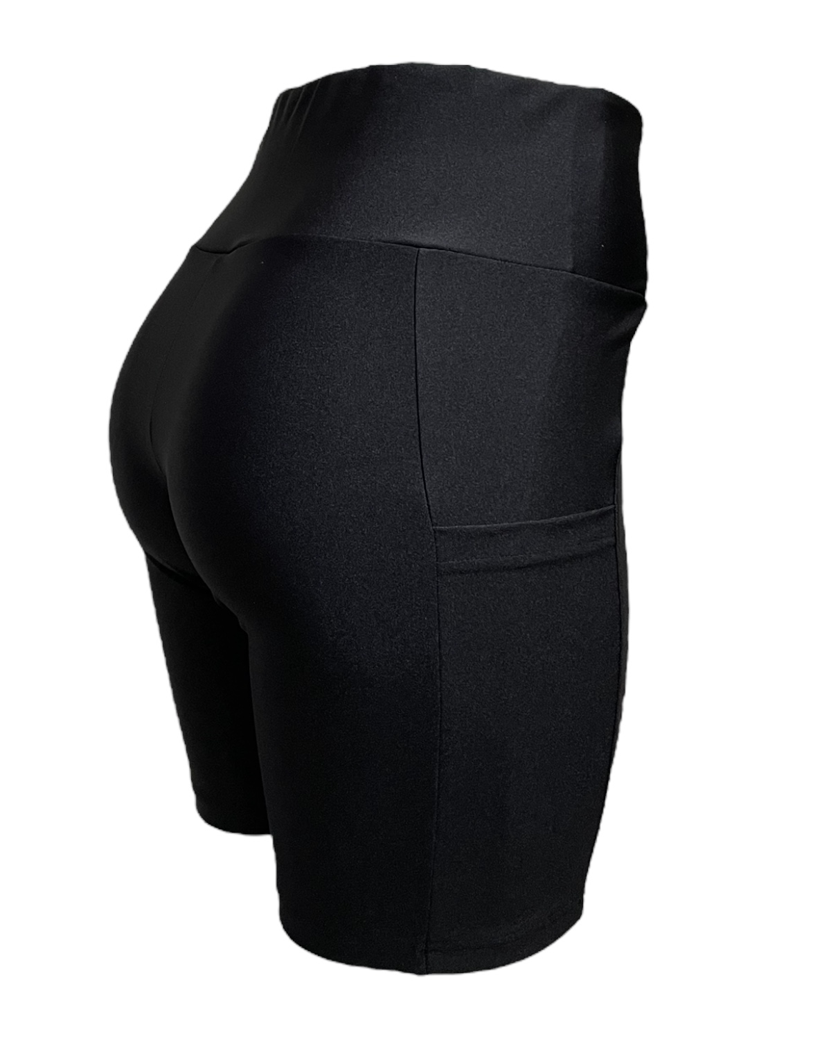 Bermuda feminina com bolsos laterais preta - Imagem 2