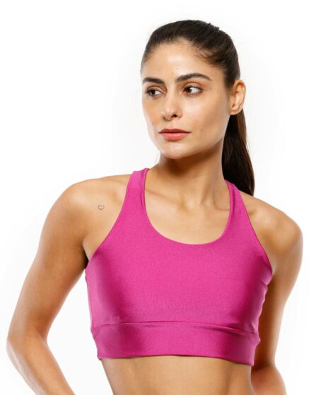Top Fitness feminino nadador com bojo removível trilobal gaia