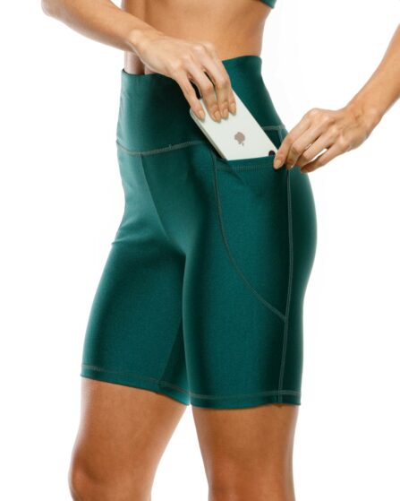 Bermuda fitness feminina ciclista com bolsos laterais galapagos - Imagem 2