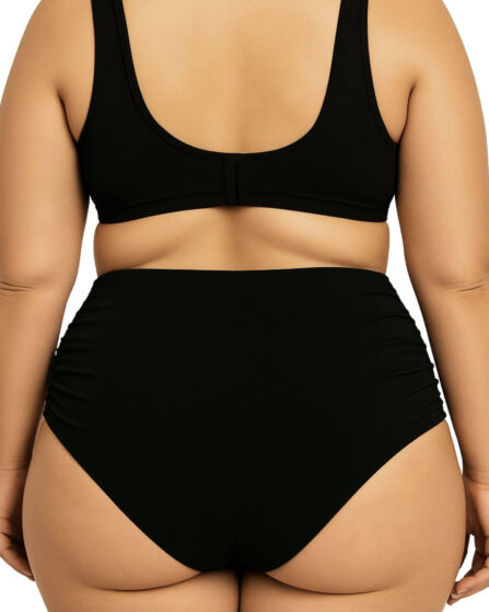 Tanga de biquíni plus size com lateral drapeada Cores - Imagem 5