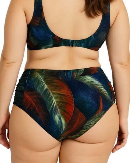 Tanga de biquíni plus size com lateral drapeada Alquimia - Imagem 3