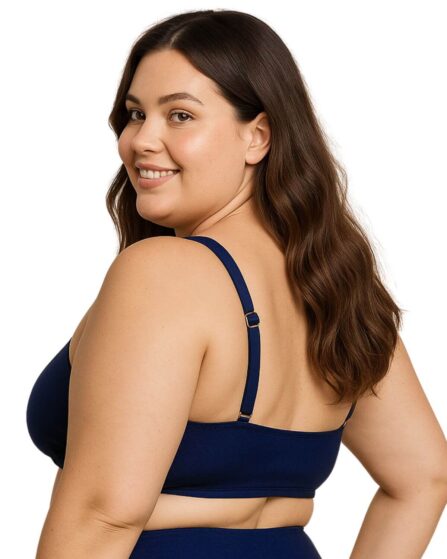 Top de biquíni plus size com bojo removível e alças reguláveis Cores - Imagem 2