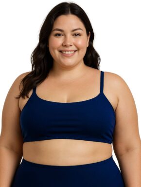 Top de biquíni plus size com bojo removível e alças reguláveis Cores
