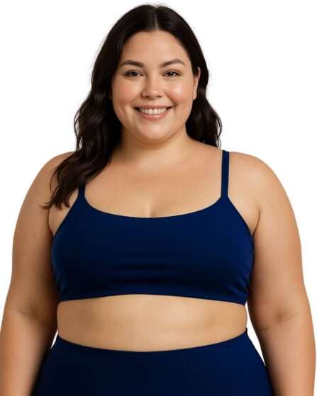 Top de biquíni plus size com bojo removível e alças reguláveis Cores