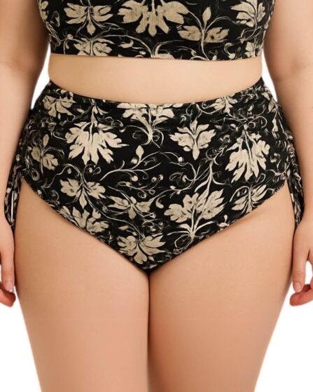 Tanga de biquíni plus size com lateral franzida classic