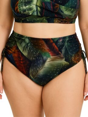 Tanga de biquíni plus size com lateral franzida Alquimia