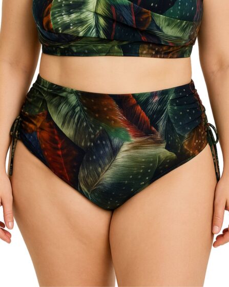 Tanga de biquíni plus size com lateral franzida Alquimia