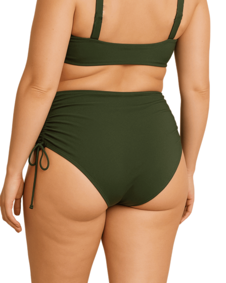 Tanga de biquíni plus size com lateral franzida Cores - Imagem 5
