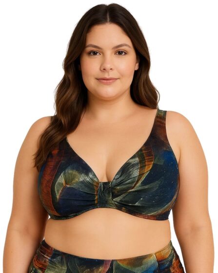 Top De Biquíni Plus Size com Detalhe Frontal Alquimia