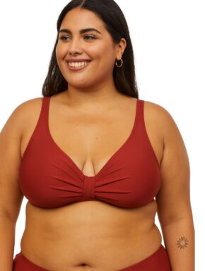 Top de Biquini plus size com detalhe frontal Cores