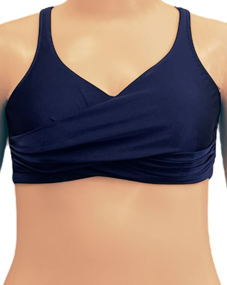 Top de Biquíni plus size com transpasse frontal Cores - Imagem 2