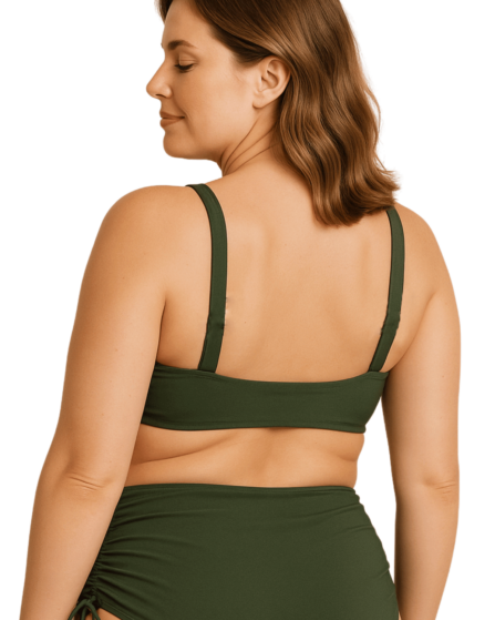 Top de Biquíni plus size com transpasse frontal Cores - Imagem 5