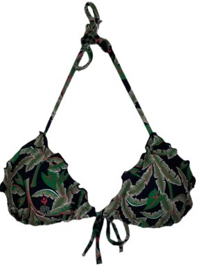 Top de biquíni cortininha com babadinho e bojo removível Palmy