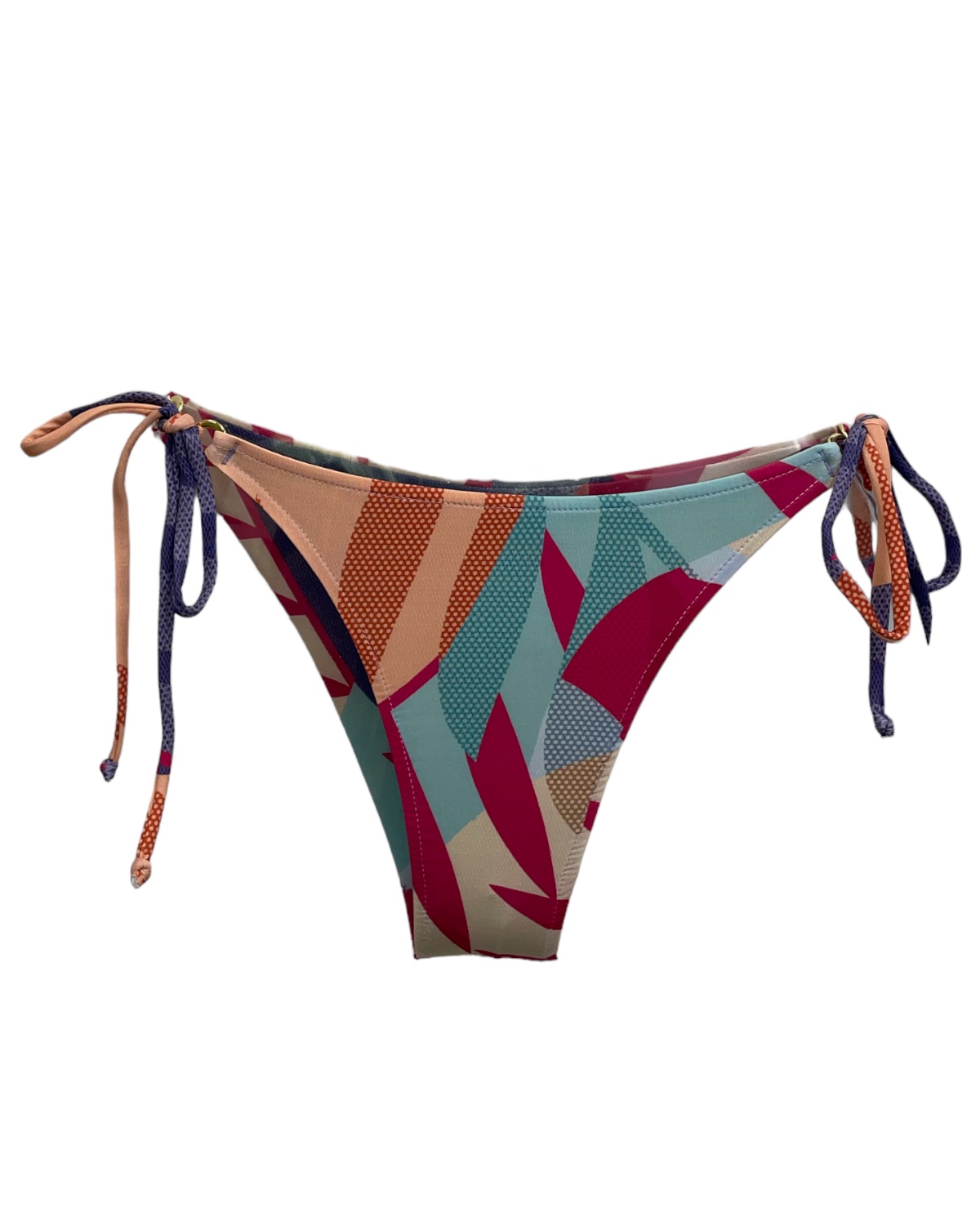 Tanga de biquíni amarração lateral argolinha dourada Twist 386