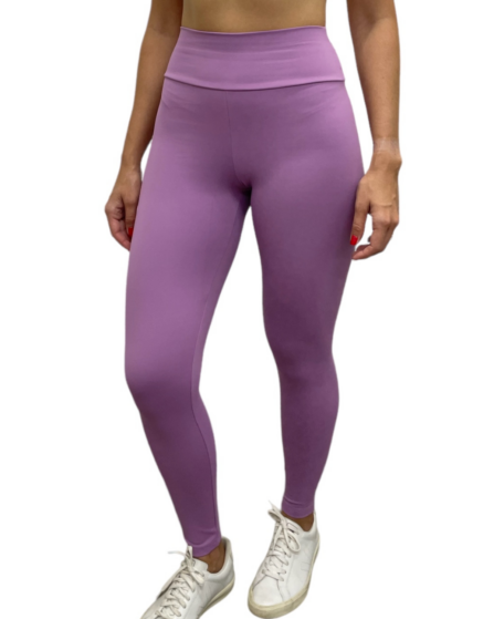 Calça Legging fitness Basica Cós Largo Lilás