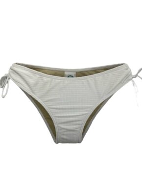 Tanga de biquíni lateral média com detalhe franzido e Regulável