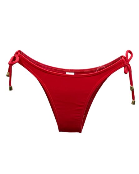 Tanga de biquíni com detalhe de amarração na lateral Lisa - Imagem 3