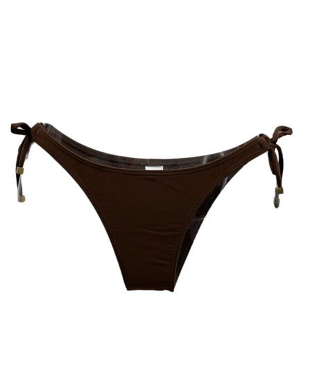 Tanga de biquíni com detalhe de amarração na lateral Lisa - Imagem 4