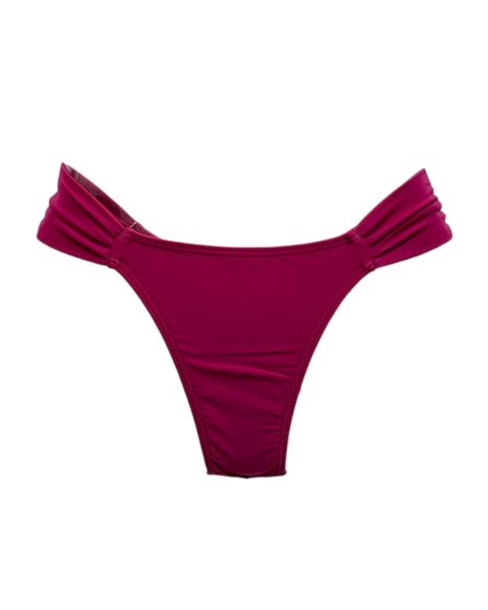 Tanga de biquíni fio com lateral drapeada lisa - Imagem 6