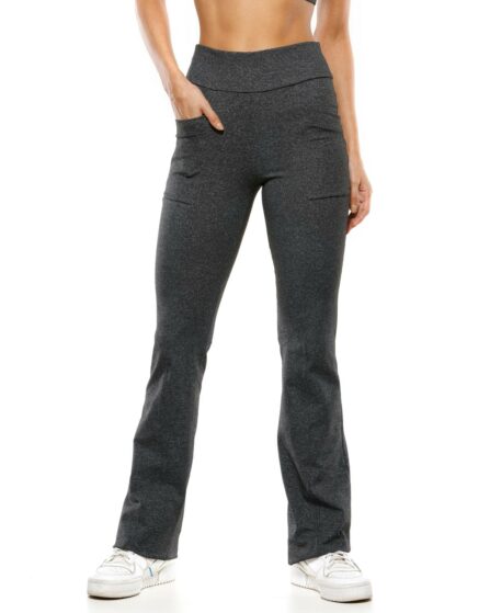 Calça Fitness modelo Bailarina com Bolso Mescla