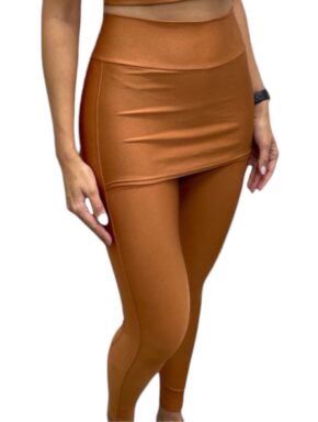 Calça Legging feminina tapa bumbum com bolso Caramelo