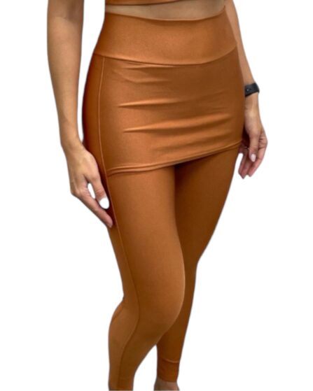 Calça Legging feminina tapa bumbum com bolso Caramelo
