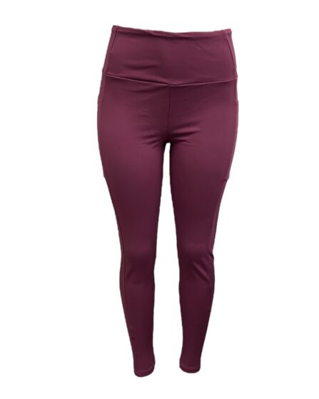 Calça Legging Feminina com Bolso Vinho