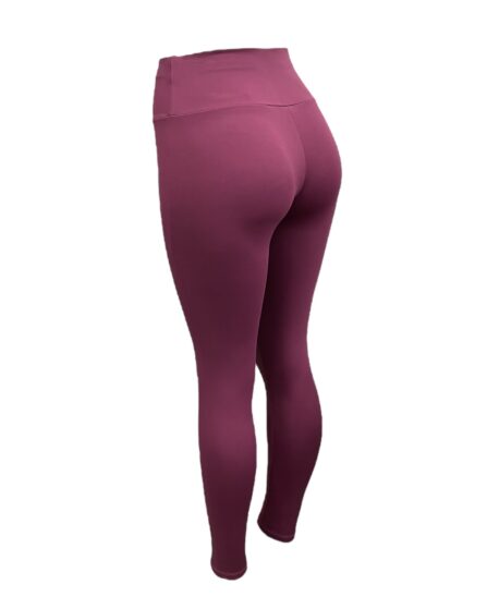 Calça Legging Fitness Básica Cós Largo Vinho - Imagem 2
