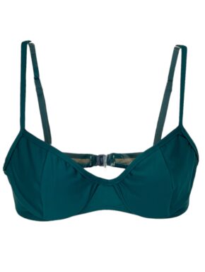 Top de biquíni modelo meia taça com aro e sem bojo Lisos