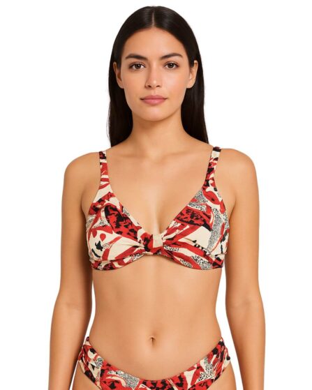 Top de Biquíni camiseta com detalhe frontal Shangrila