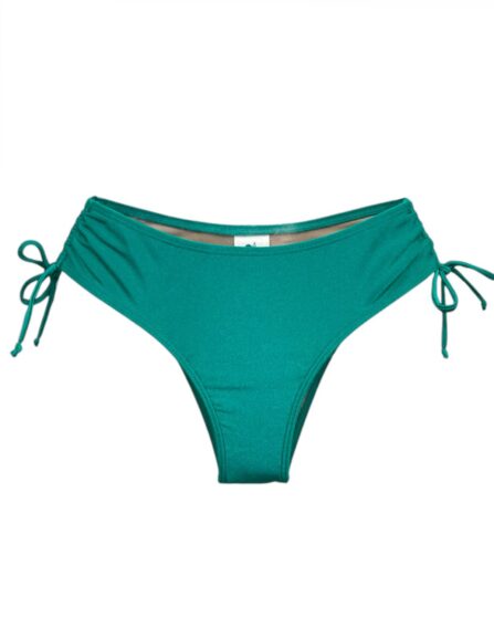 Tanga de biquíni com detalhe franzido na lateral lisa - Imagem 6