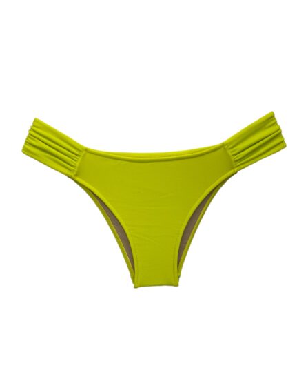 Tanga de biquíni lateral drapeado Lycra Cores