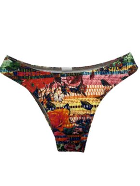 Tanga de Biquíni básica estampada Fiesta