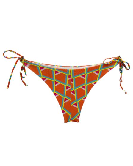 Tanga de biquíni com argolinha dourada Power Laranja - Imagem 2